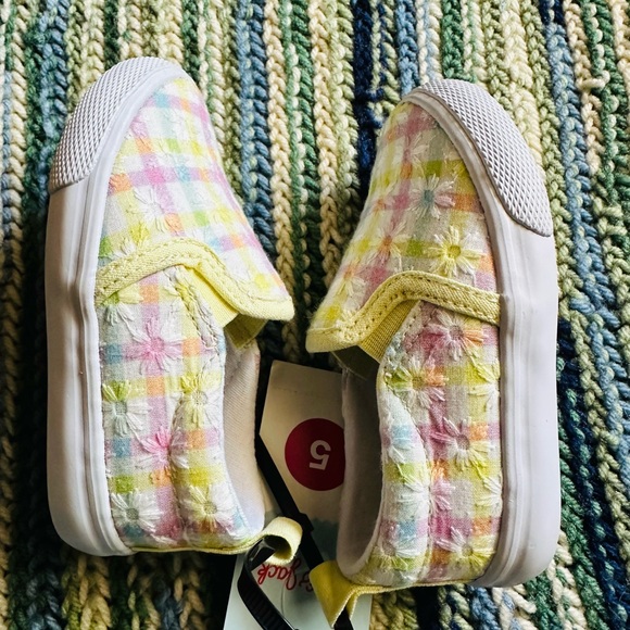 Cat & Jack Yellow and Pink Slip-On Sneakers - Picture 3 of 4